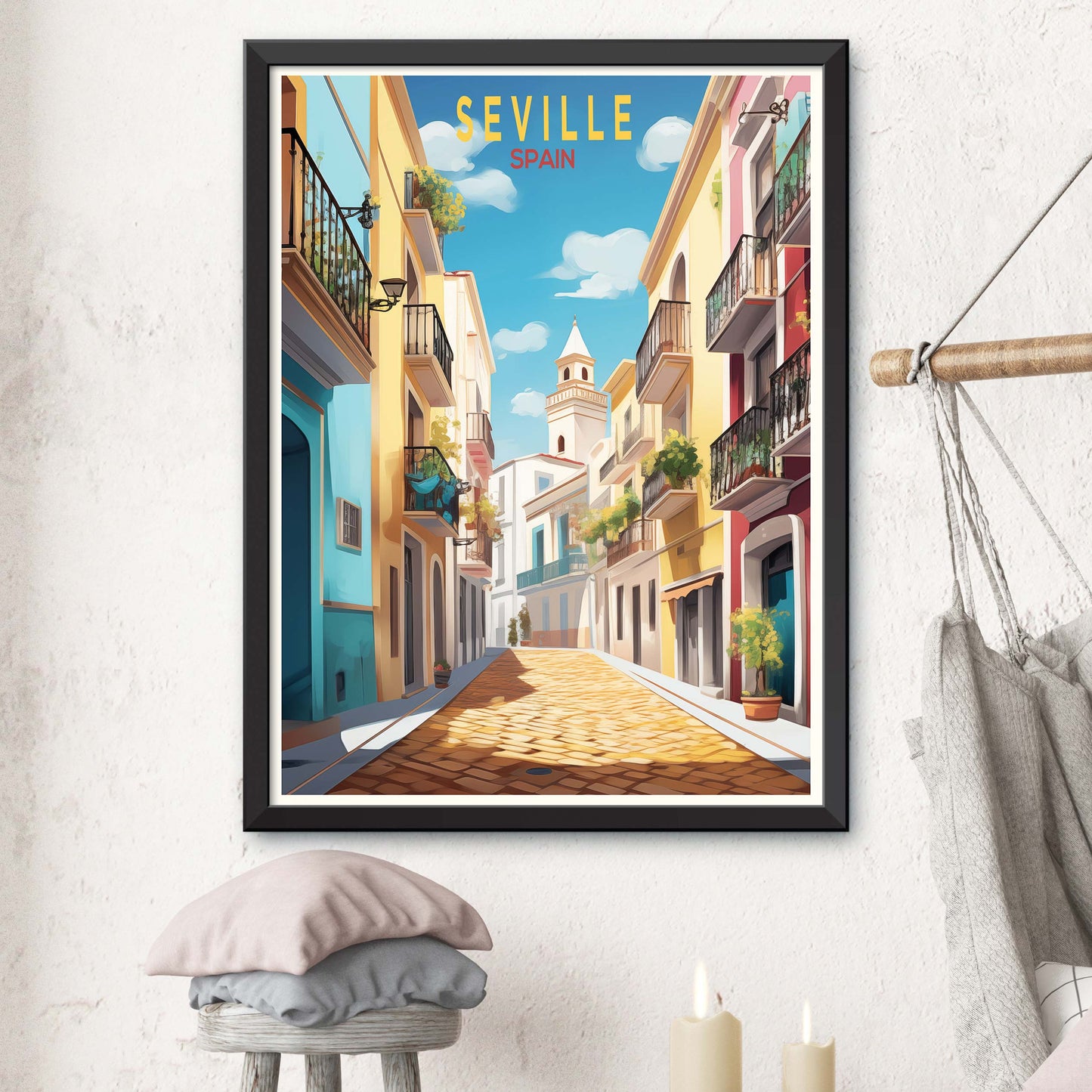 Seville_Spain,Travel Print Wall Art Seville Wall Hanging Home Décor