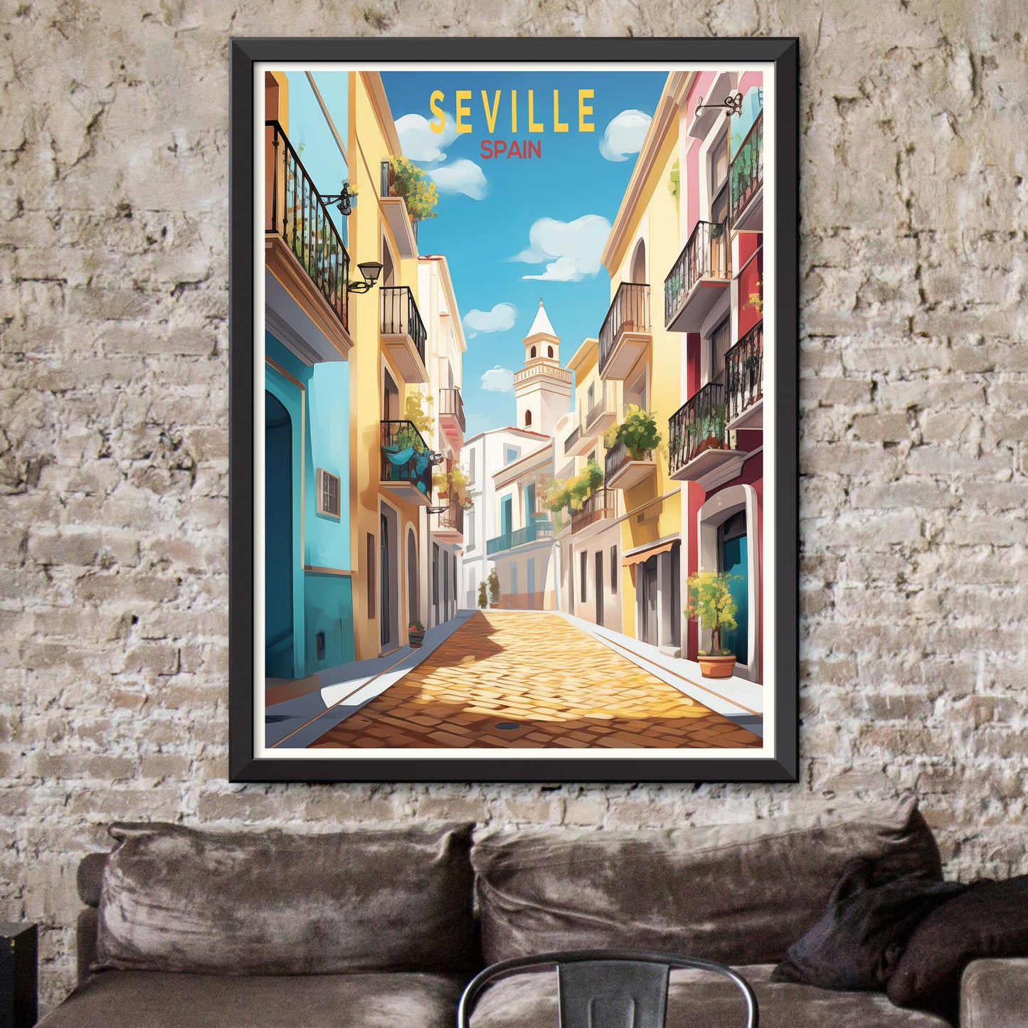 Seville_Spain,Travel Print Wall Art Seville Wall Hanging Home Décor