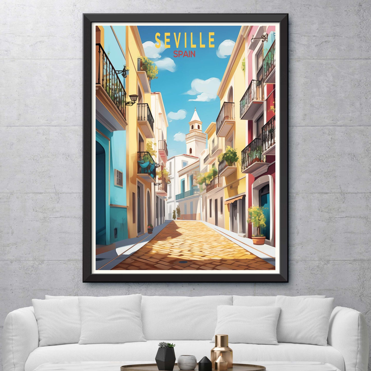 Seville_Spain,Travel Print Wall Art Seville Wall Hanging Home Décor