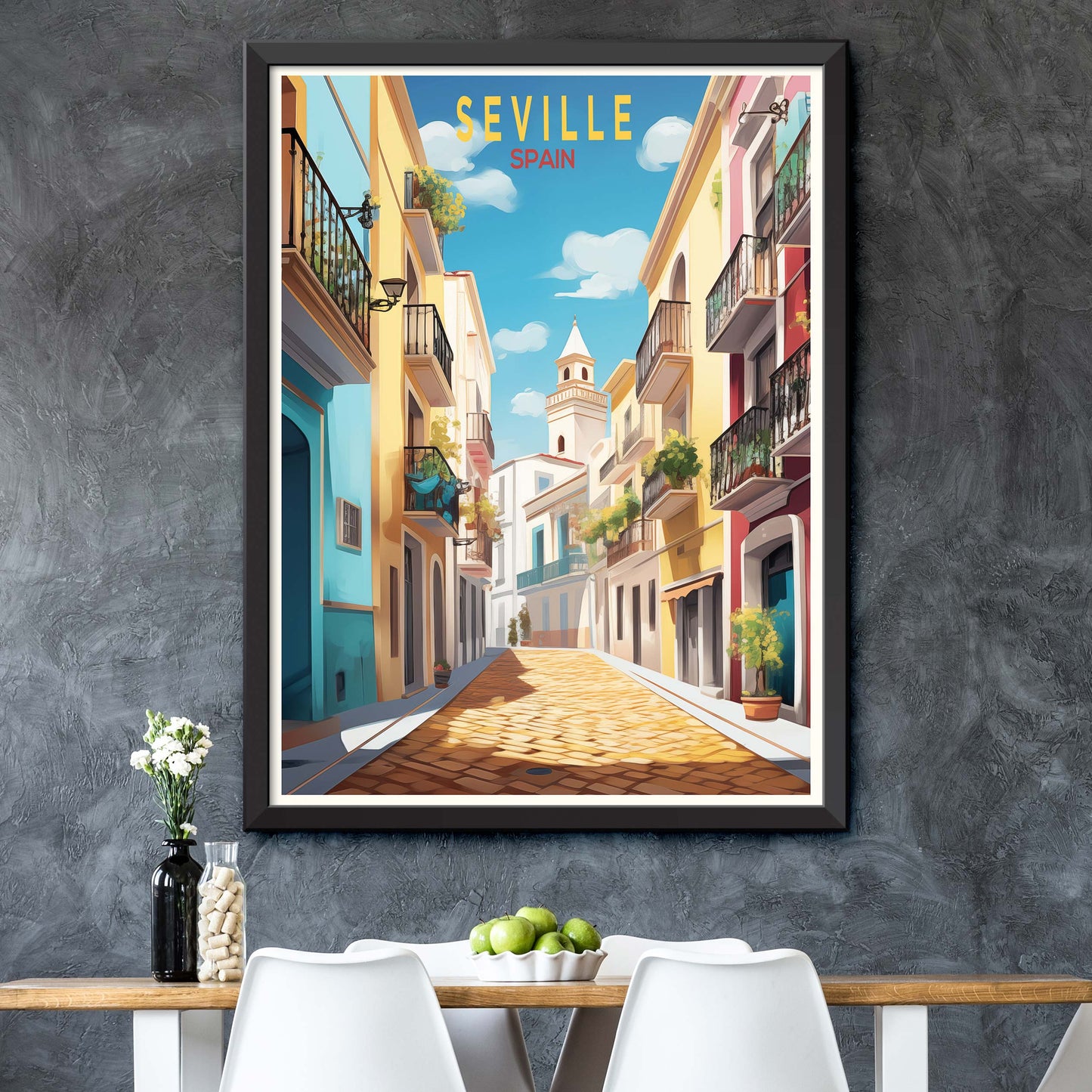 Seville_Spain,Travel Print Wall Art Seville Wall Hanging Home Décor