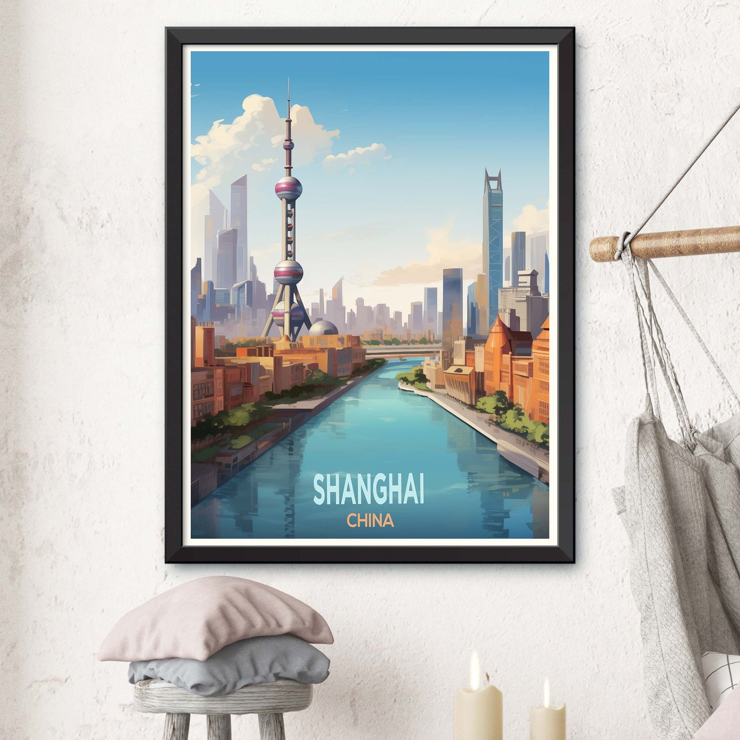 Shanghai_China, City Travel Print Wall Art