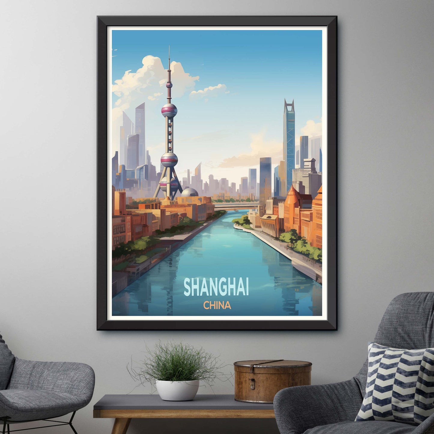 Shanghai_China, City Travel Print Wall Art