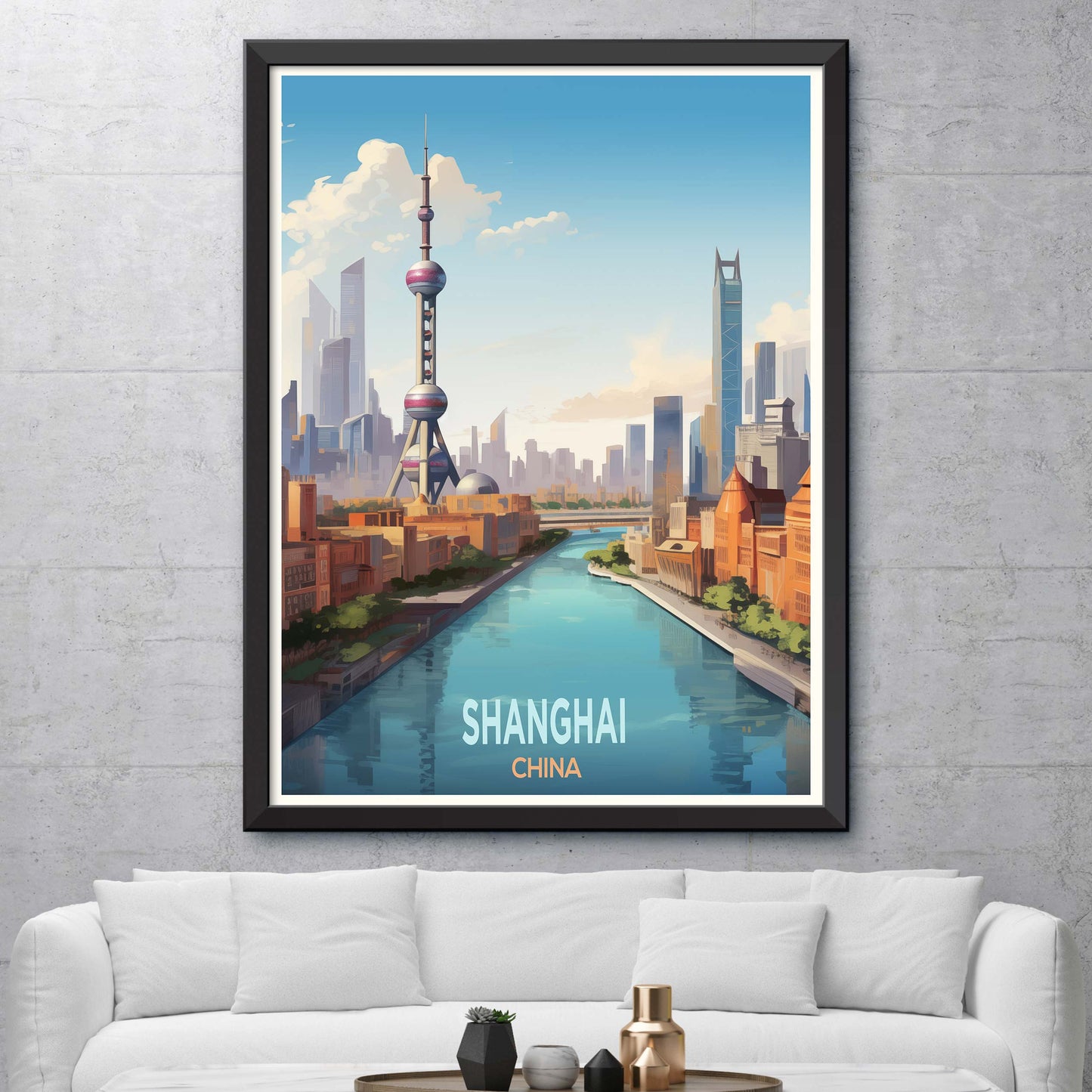 Shanghai_China, City Travel Print Wall Art