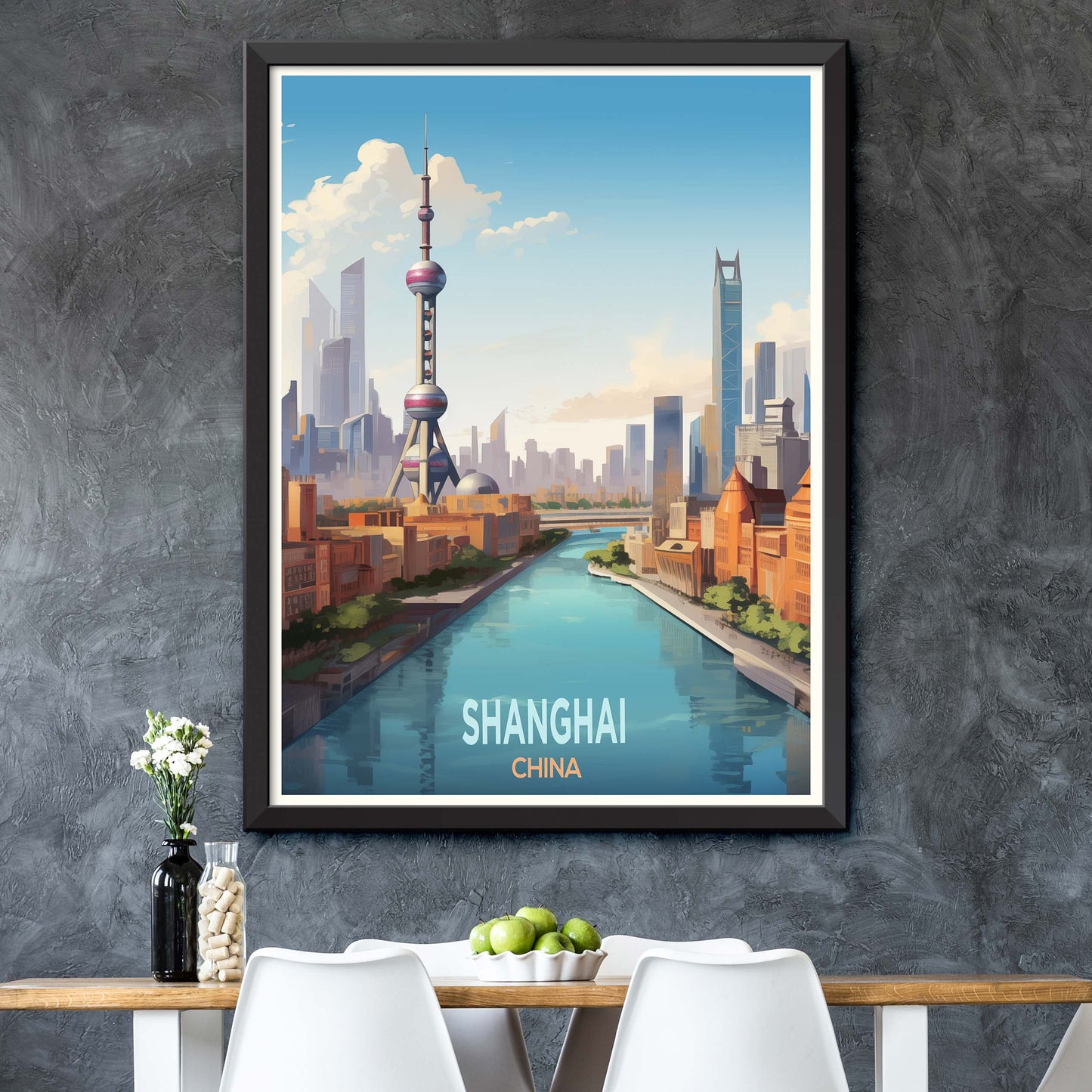 Shanghai_China, City Travel Print Wall Art