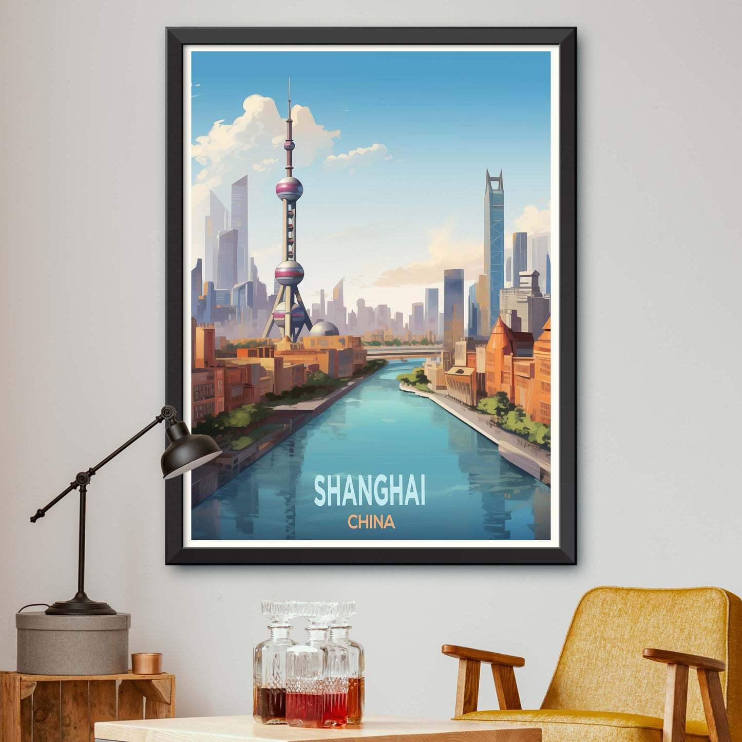 Shanghai_China, City Travel Print Wall Art