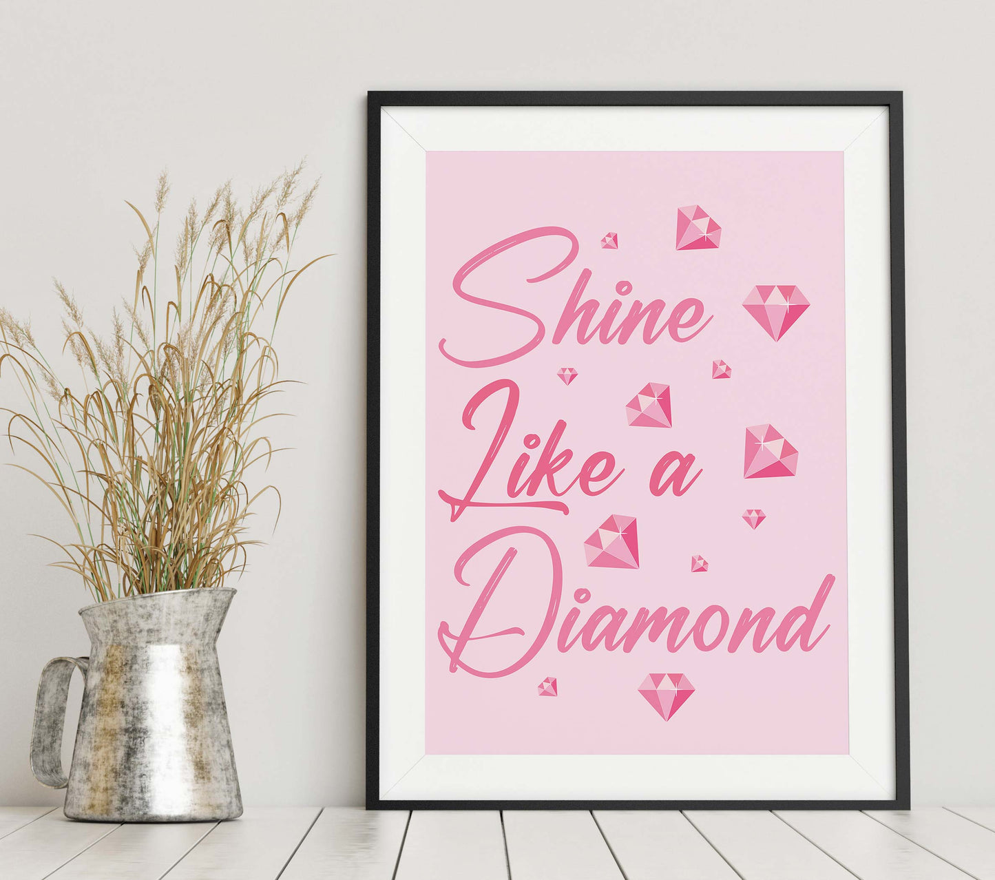 Pink Shine Like A Diamond Print