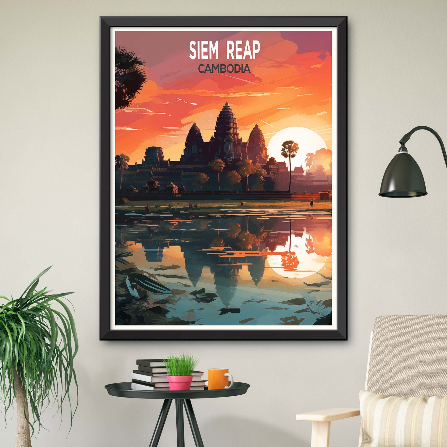 Siem_Reap_Cambodia, City Travel Print Wall Art Painting for Living Room Home Decor