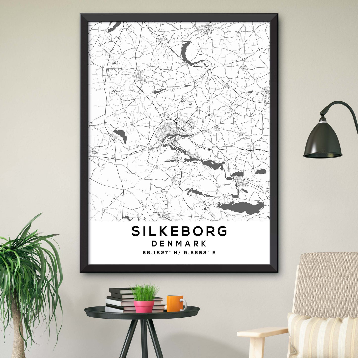 Silkeborg,Denmark Map Print