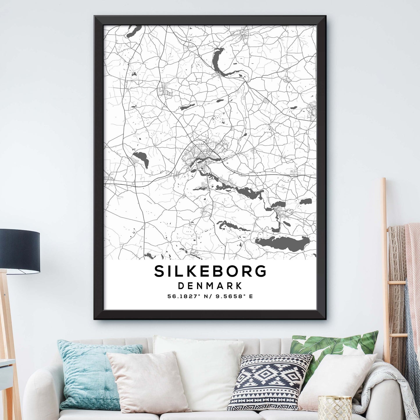 Silkeborg,Denmark Map Print