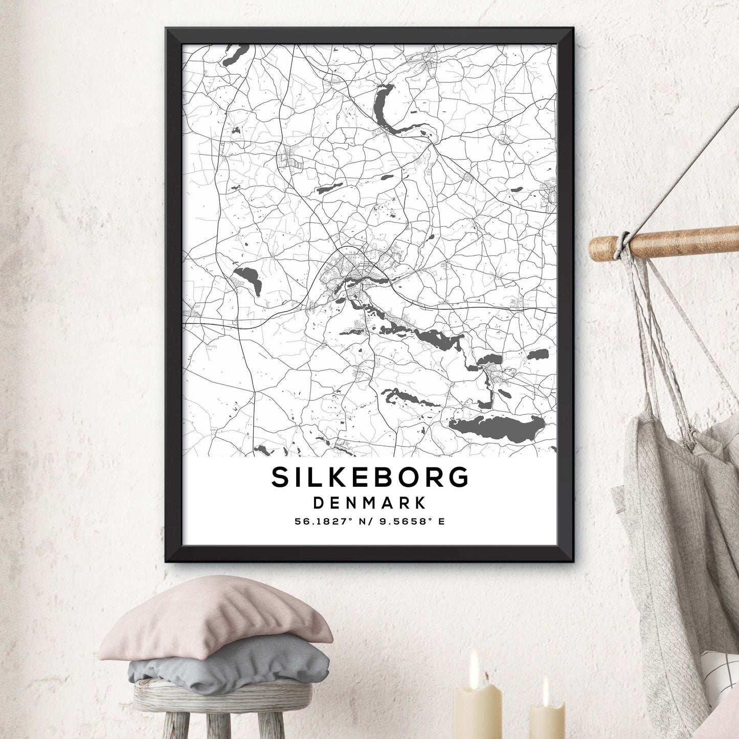 Silkeborg,Denmark Map Print