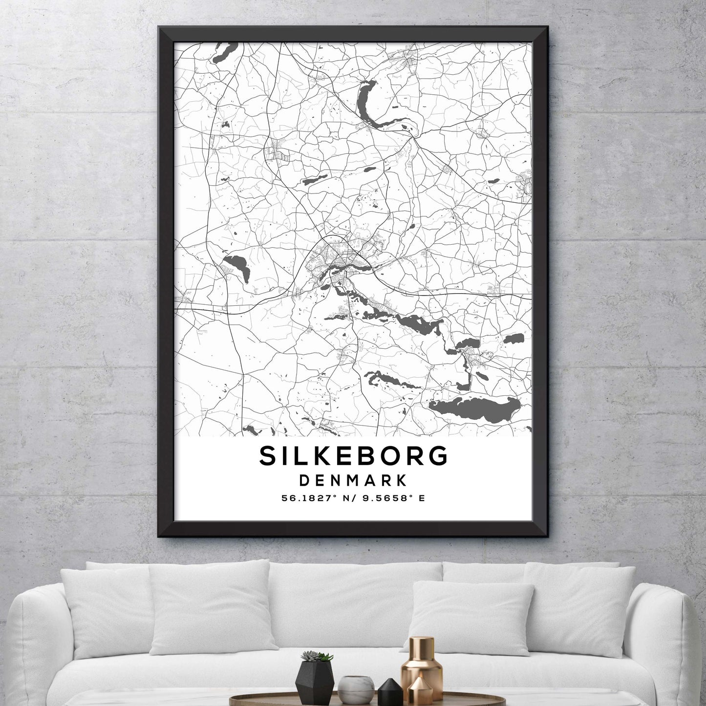 Silkeborg,Denmark Map Print