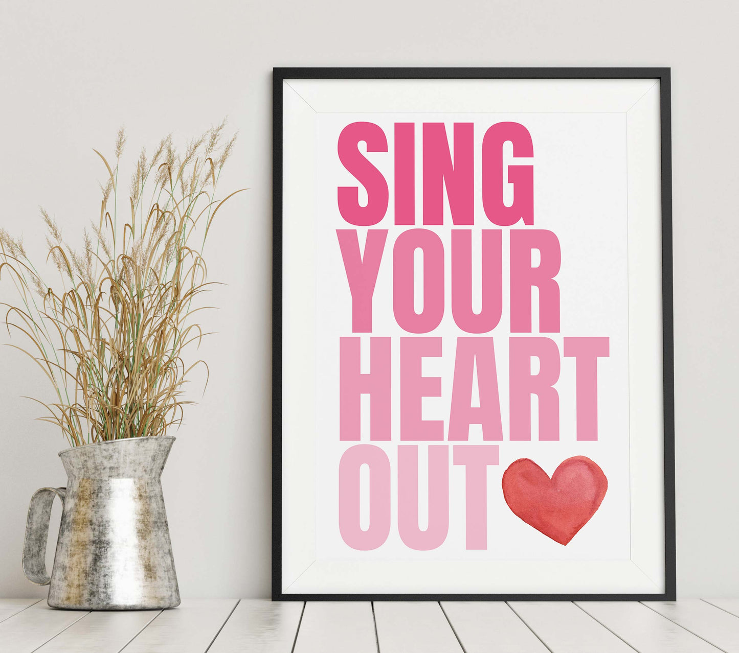 Pink Sing Your Heart Out Print