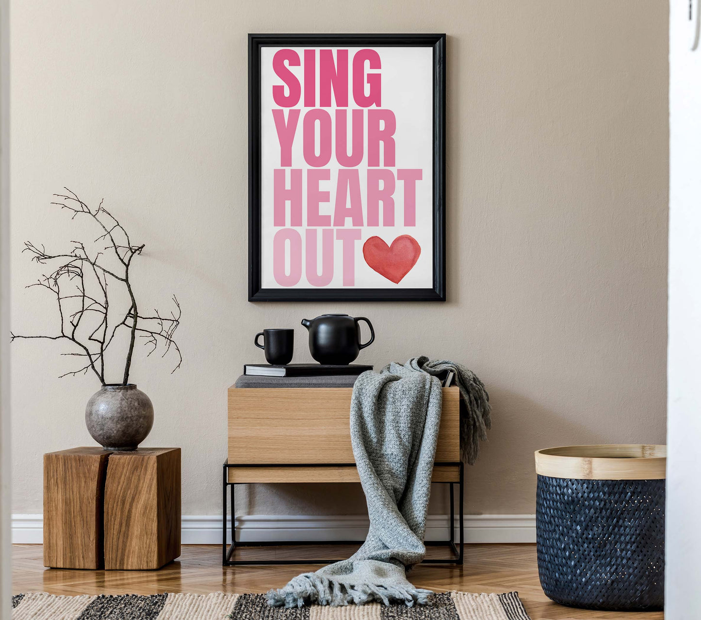 Pink Sing Your Heart Out Print