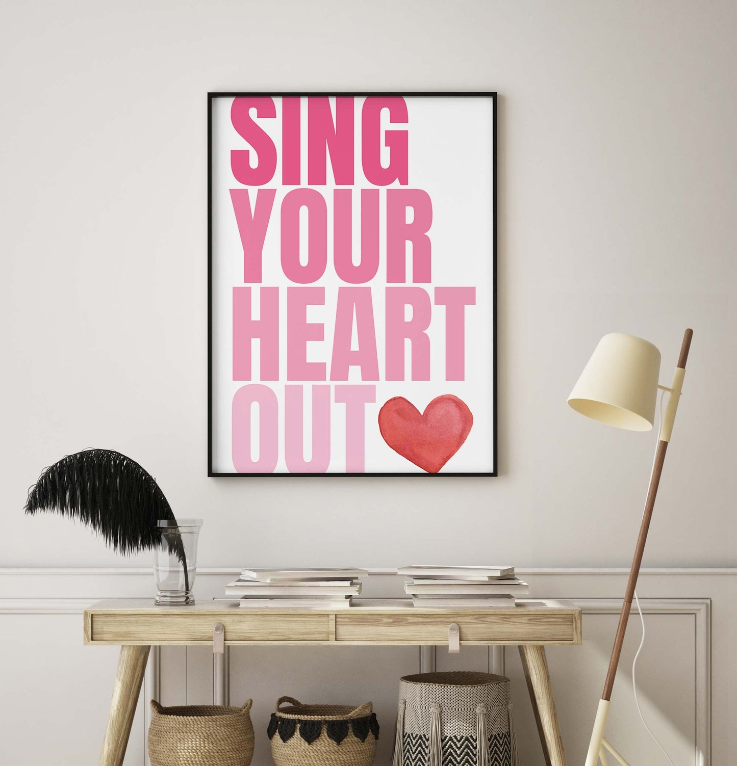 Pink Sing Your Heart Out Print