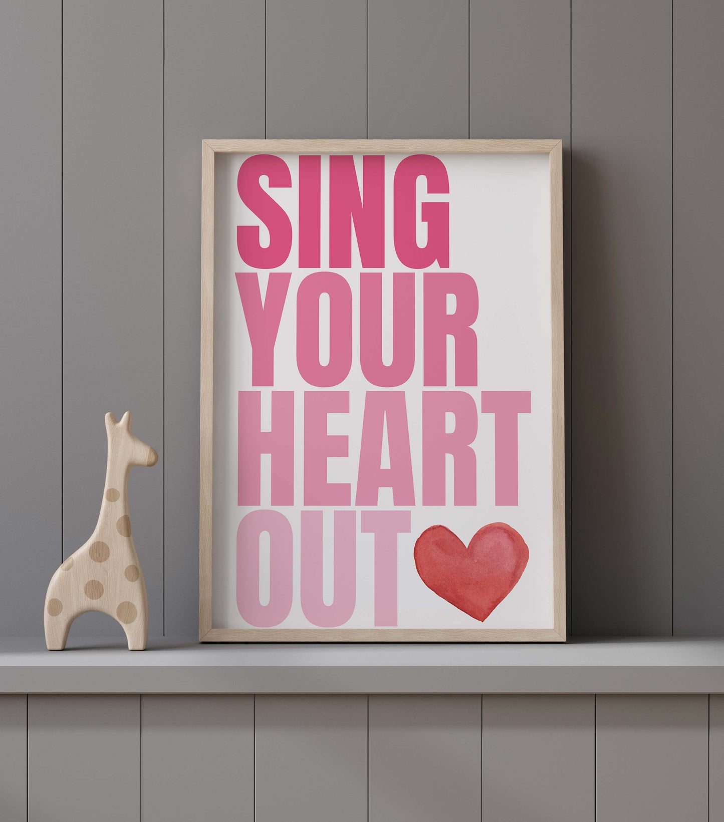 Pink Sing Your Heart Out Print