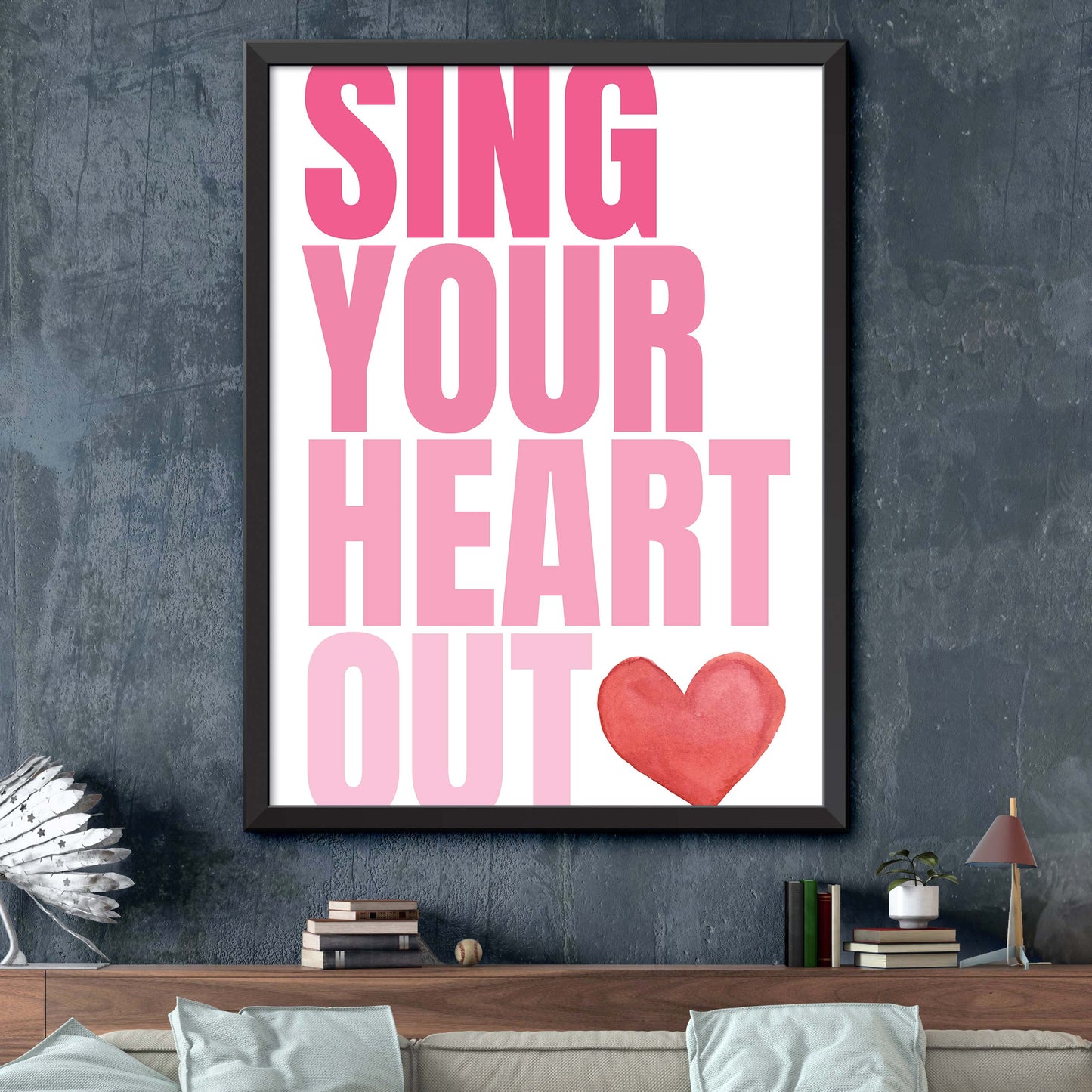 Pink Sing Your Heart Out Print