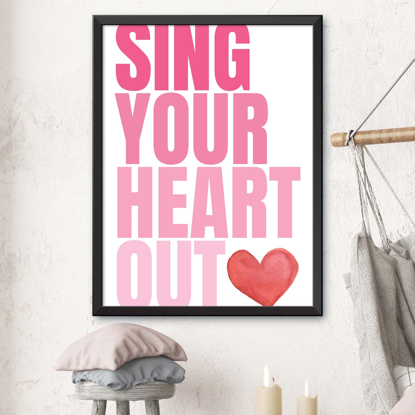 Pink Sing Your Heart Out Print