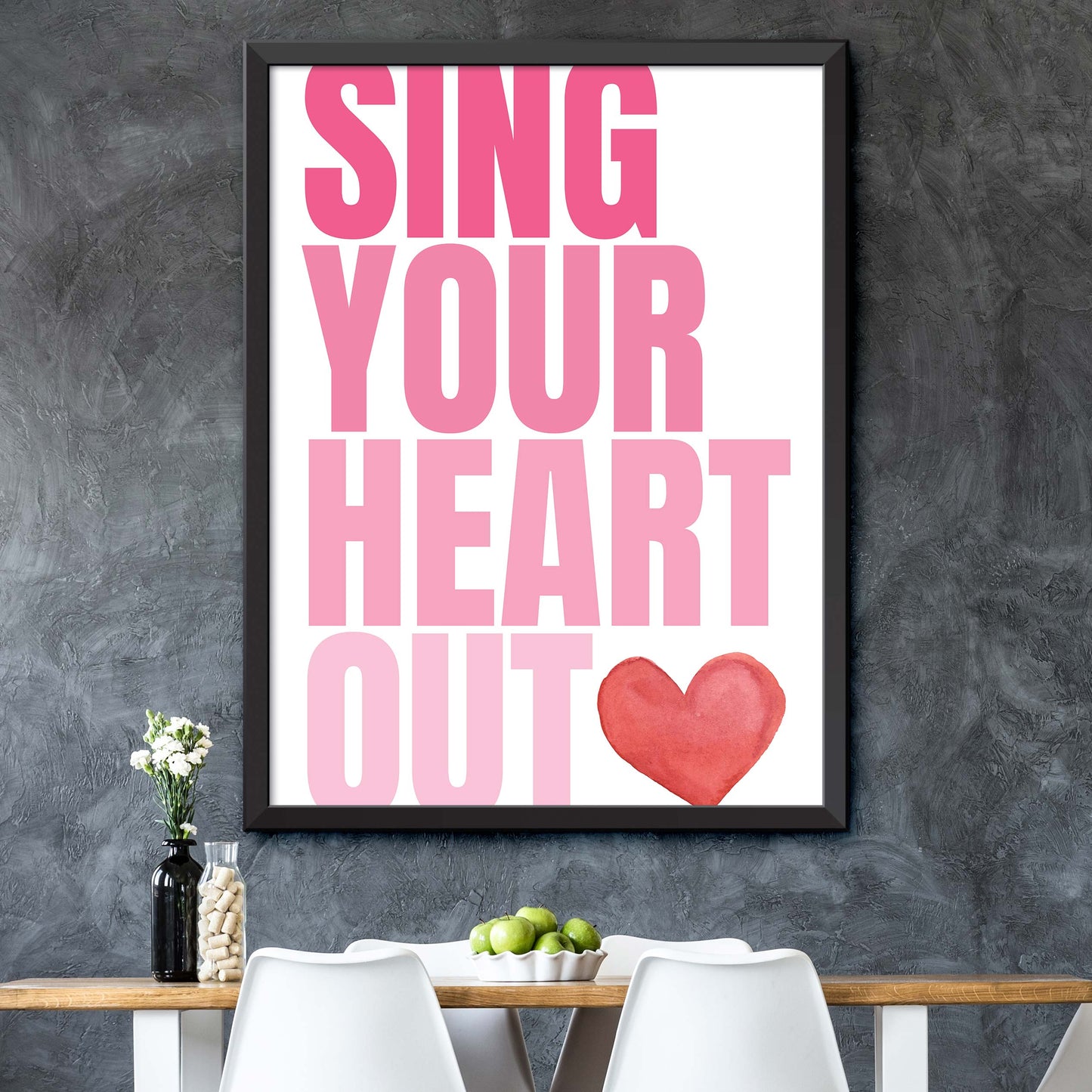 Pink Sing Your Heart Out Print