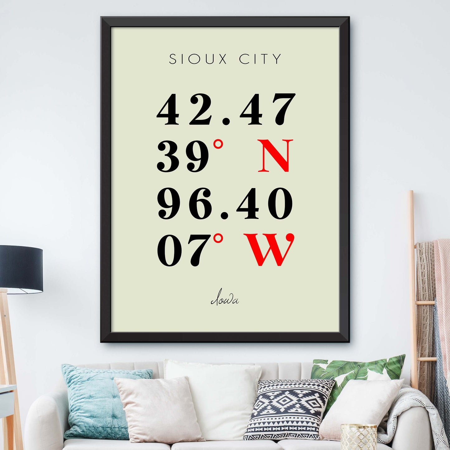 Sioux-City Coordinate Map