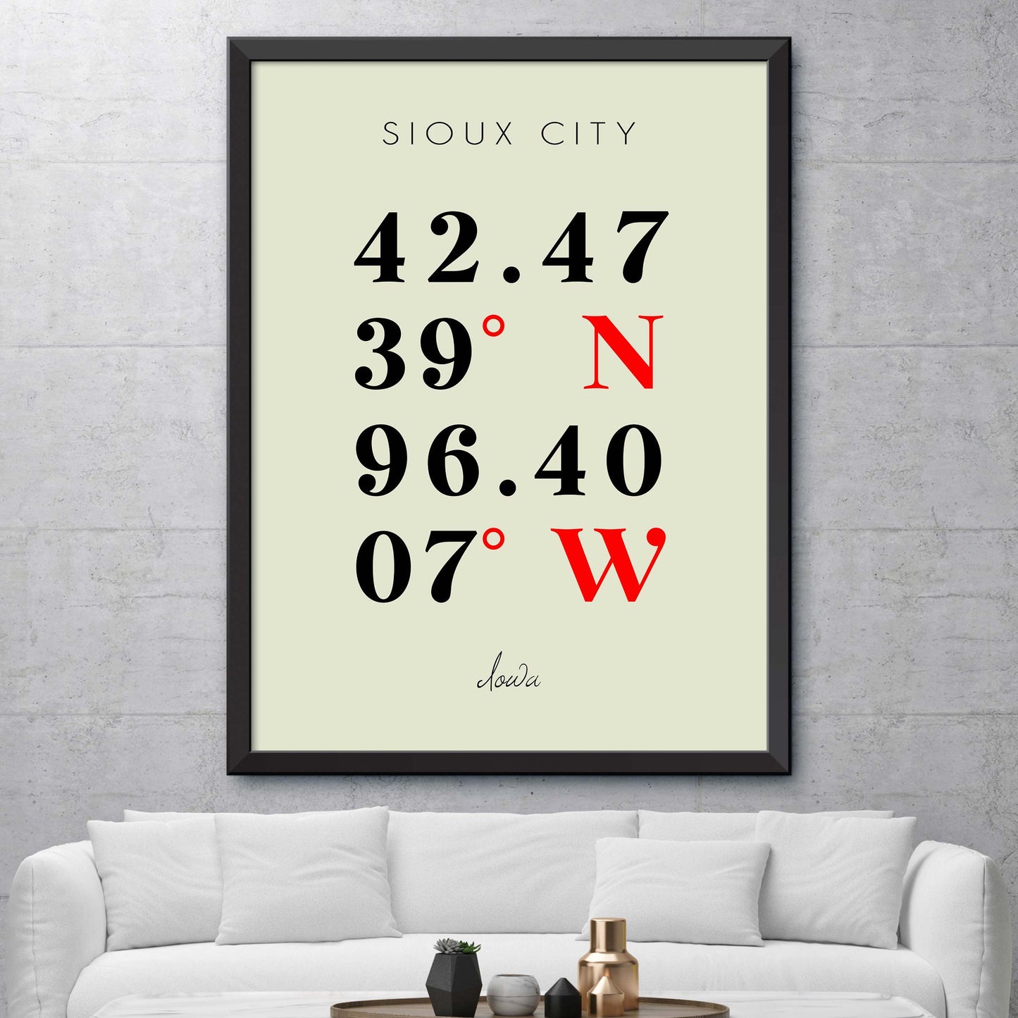 Sioux-City Coordinate Map