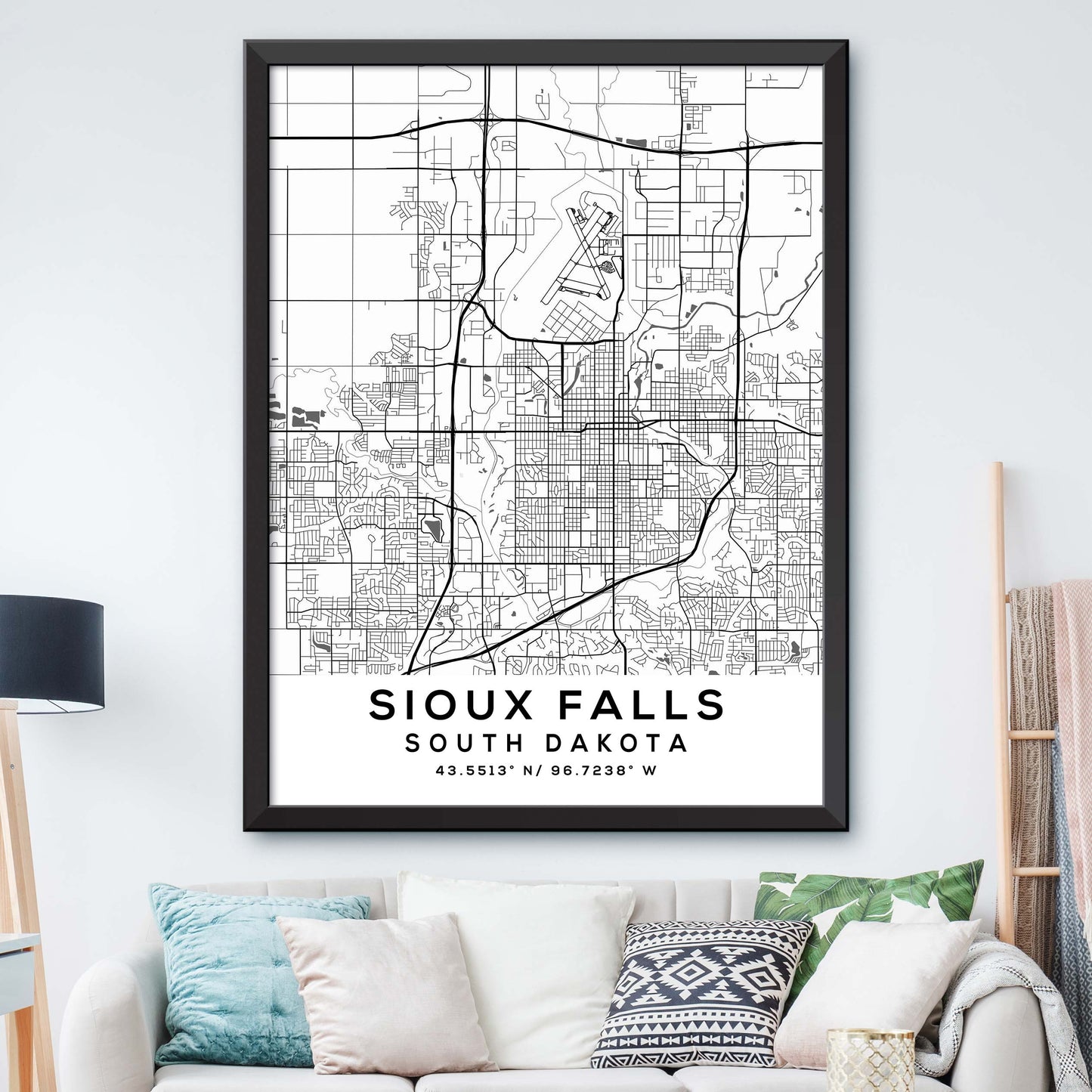 Sioux-Falls,South-Dakota Map Print