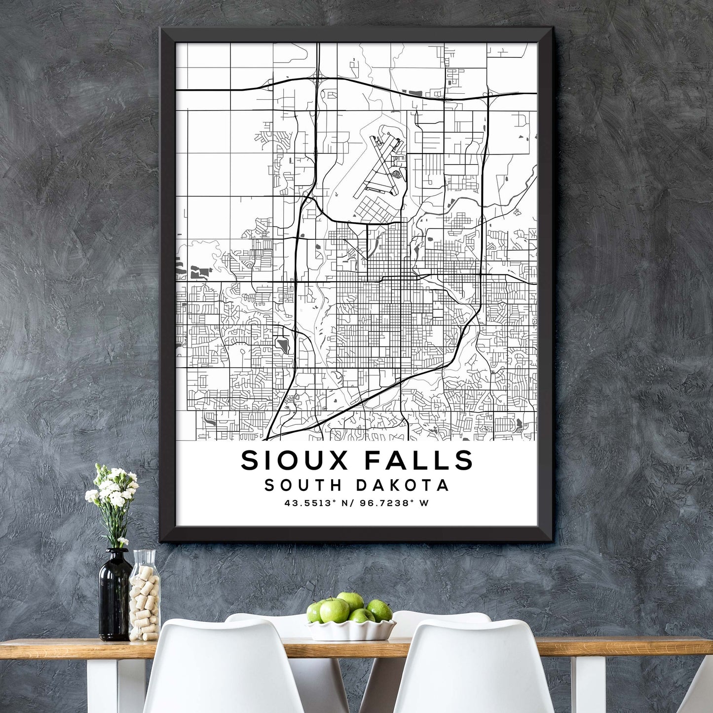 Sioux-Falls,South-Dakota Map Print