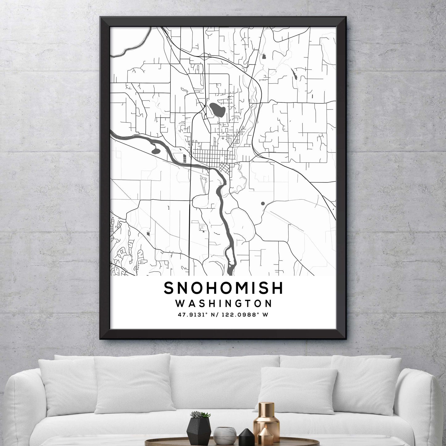 Snohomish,Washington Map Print