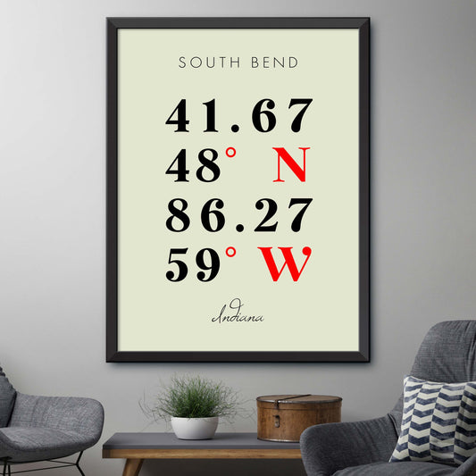 South-Bend Coordinate Map