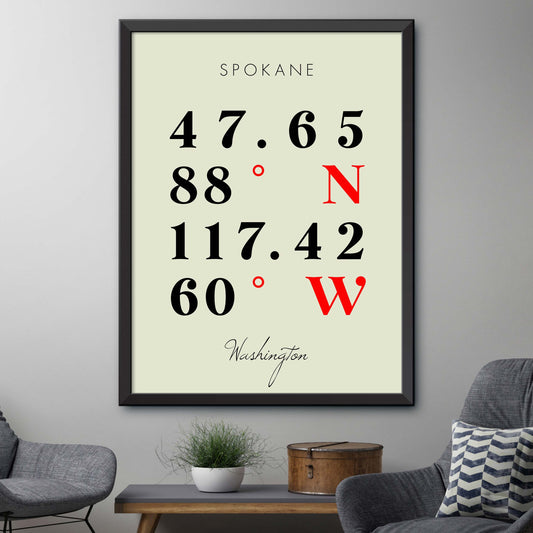 Spokane Coordinate Map