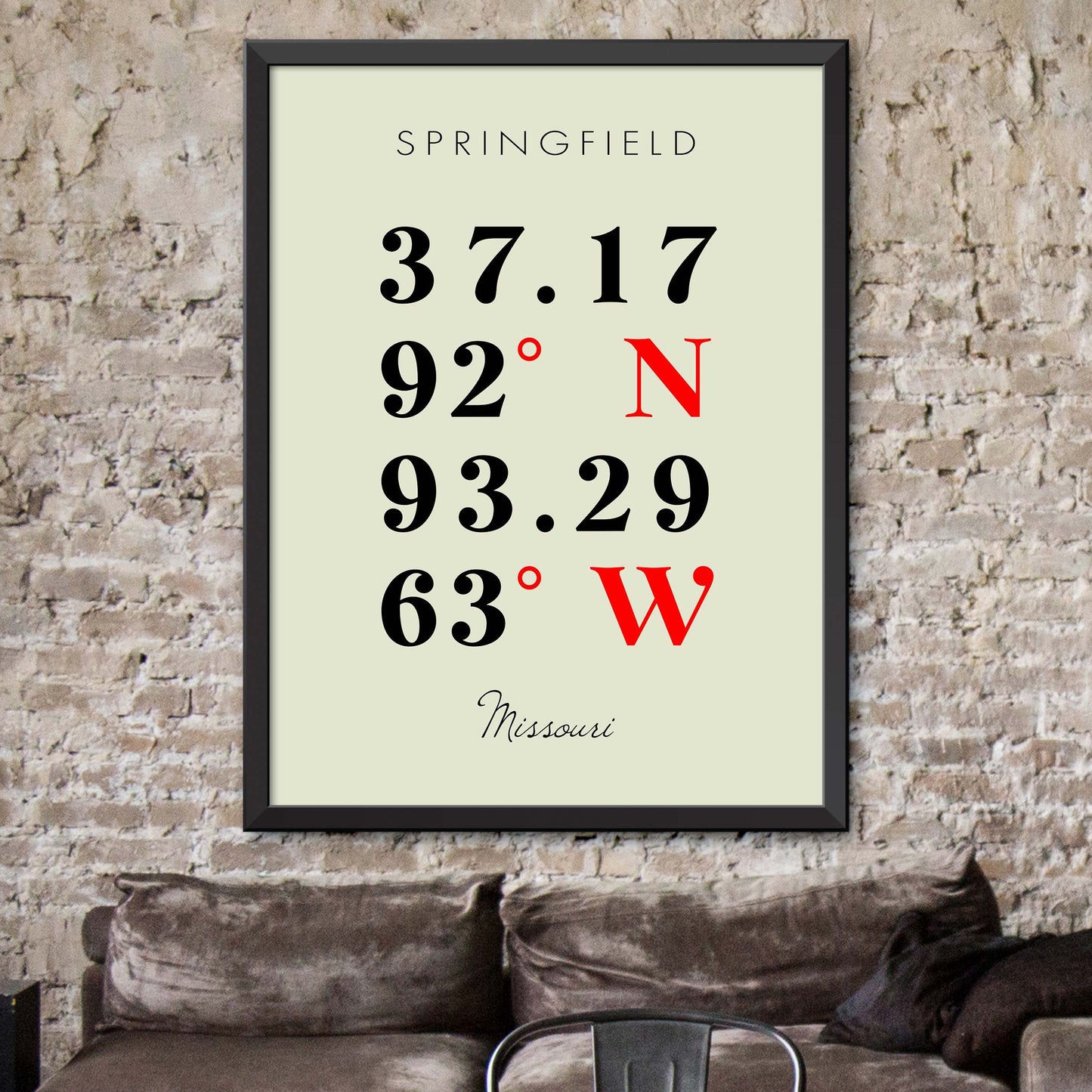 Springfield Coordinate Map