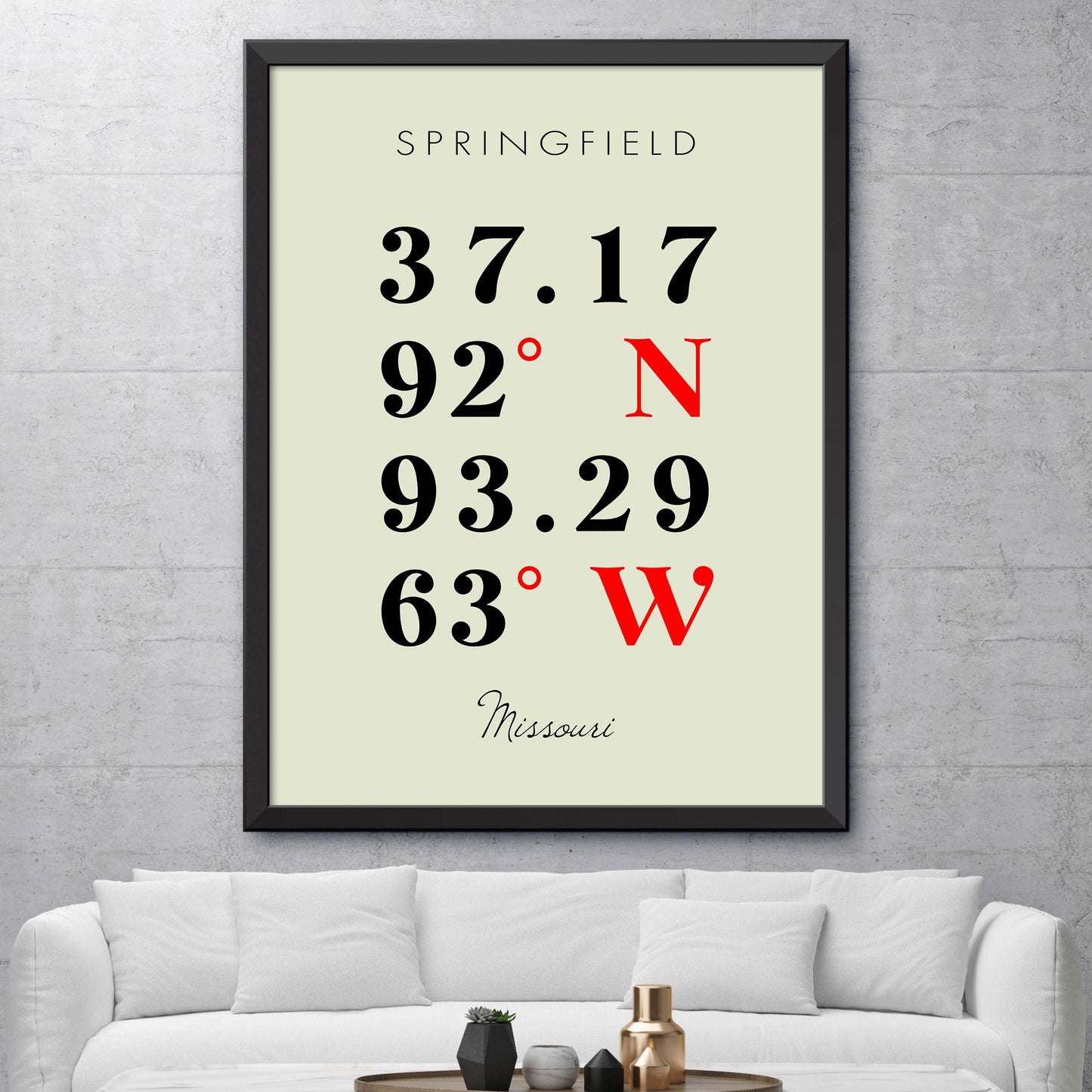 Springfield Coordinate Map