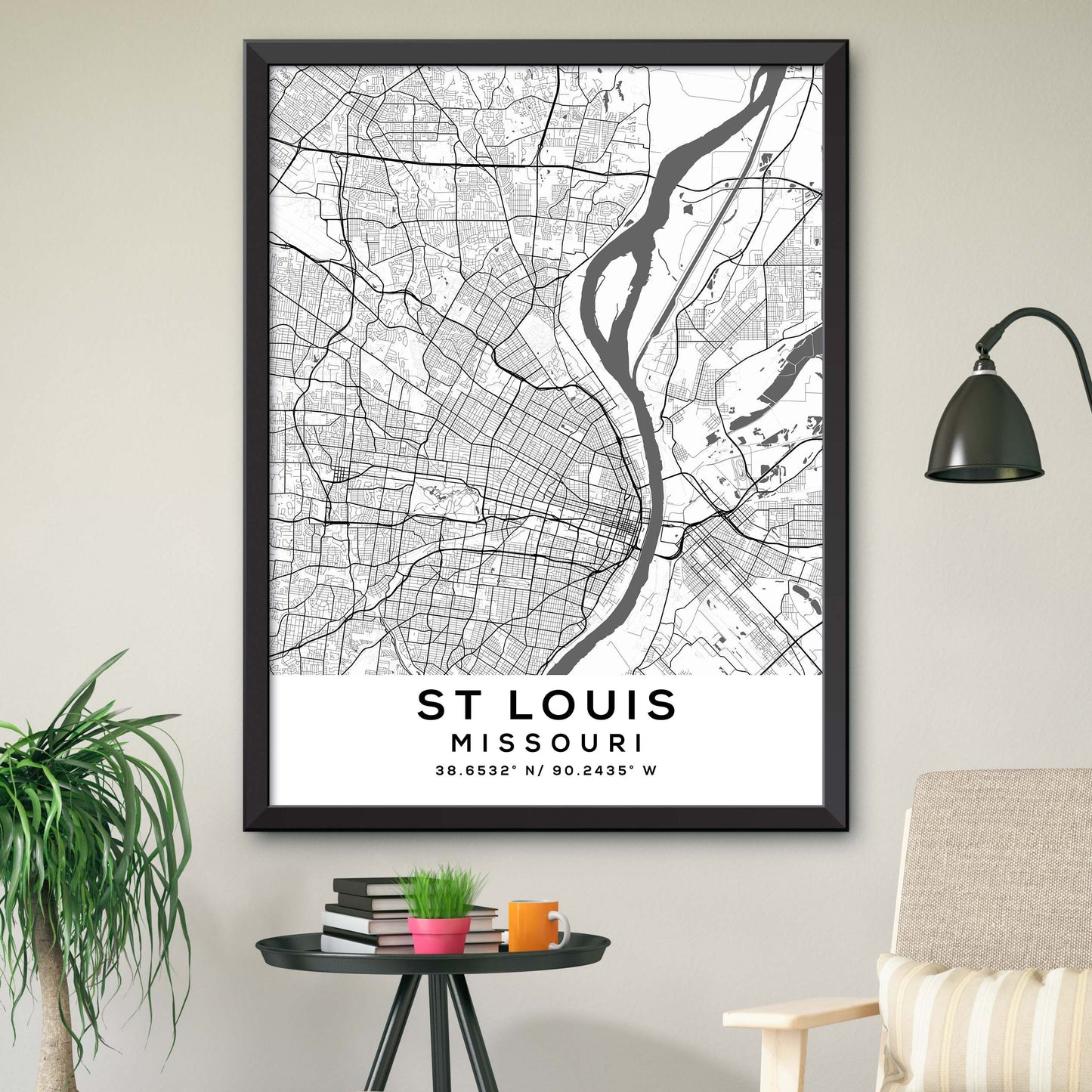 St-Louis,Missouri Map Print