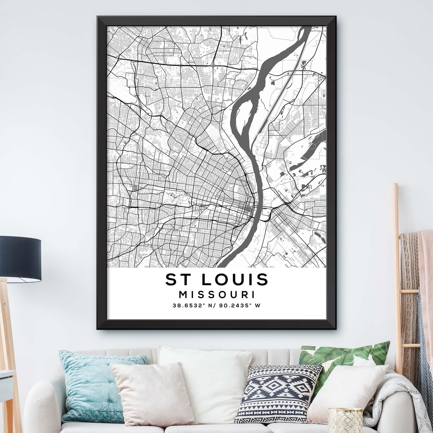 St-Louis,Missouri Map Print