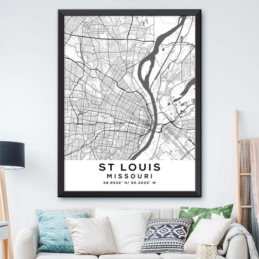 St-Louis,Missouri Map Print