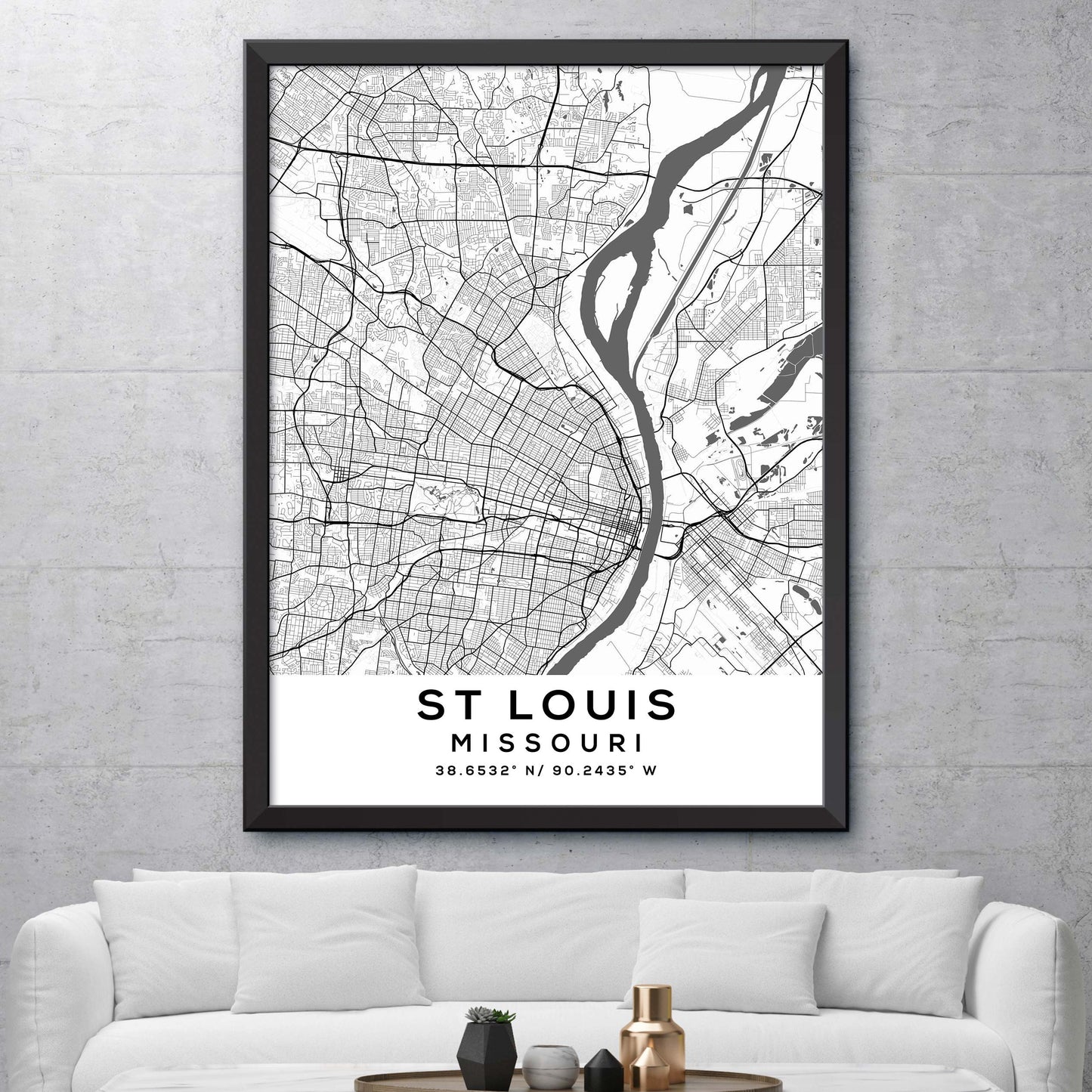 St-Louis,Missouri Map Print