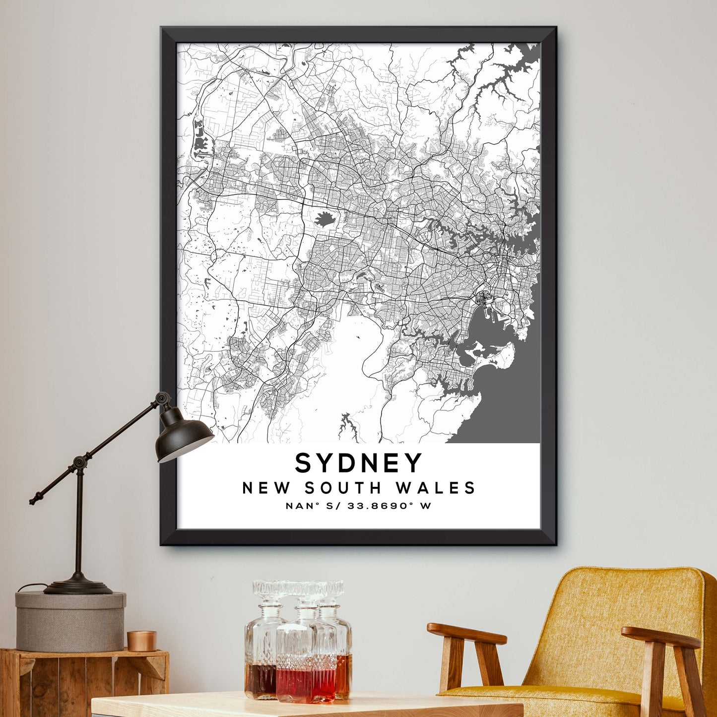 Sydney,New-South-Wales Map Print