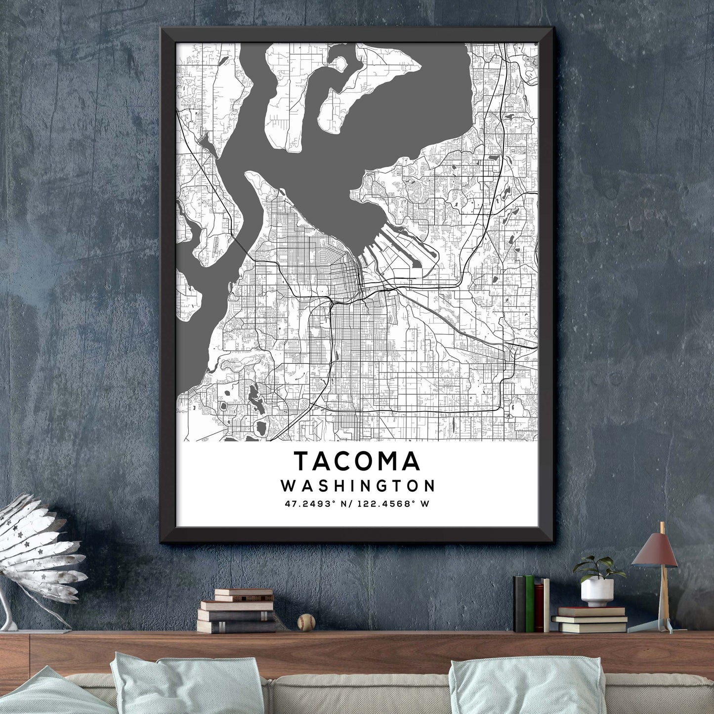 Tacoma,Washington Map Print