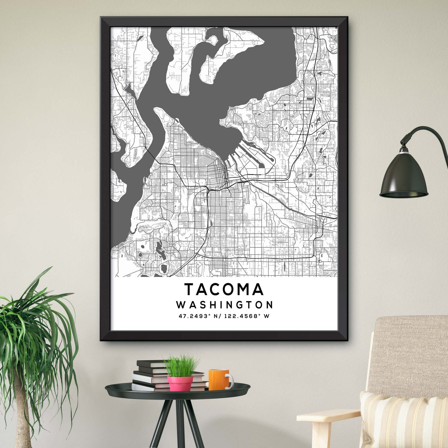 Tacoma,Washington Map Print