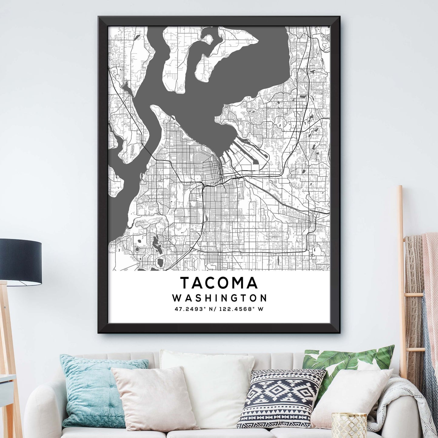 Tacoma,Washington Map Print