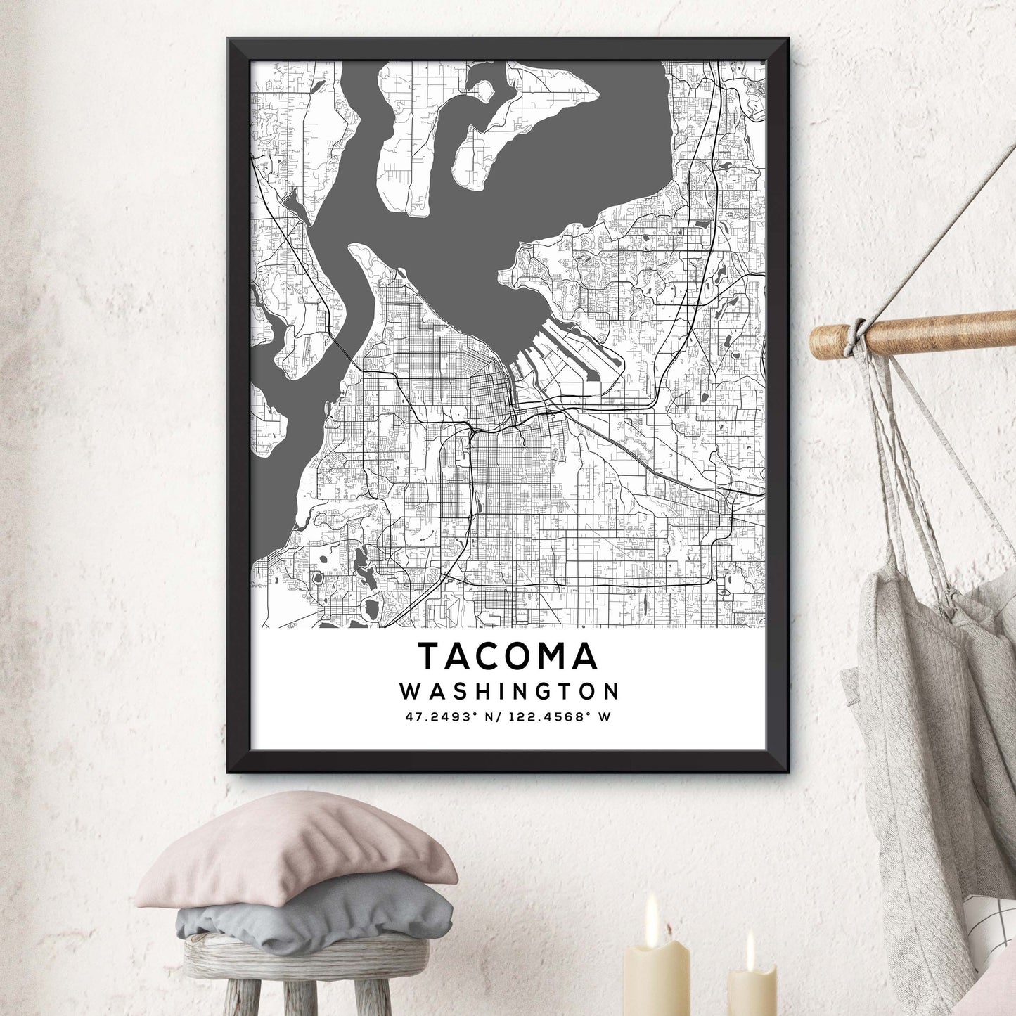 Tacoma,Washington Map Print