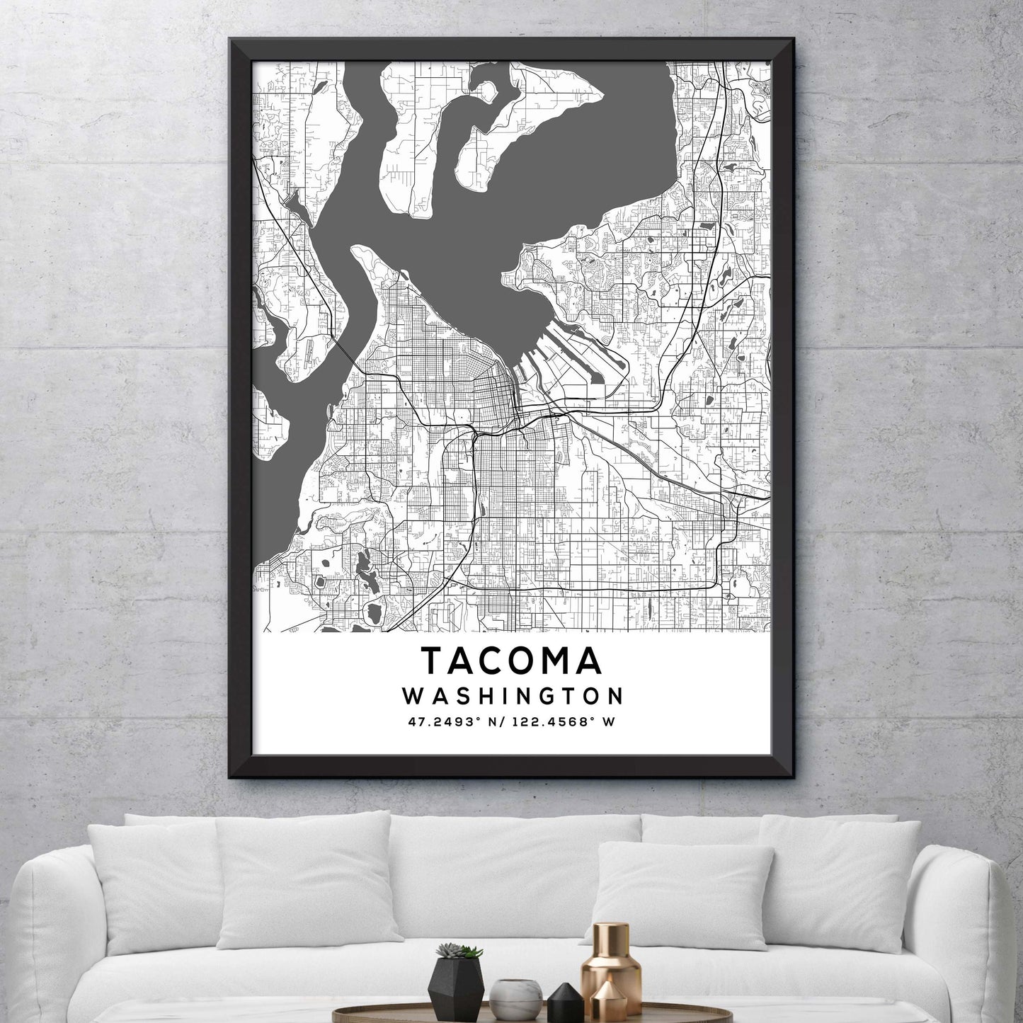 Tacoma,Washington Map Print