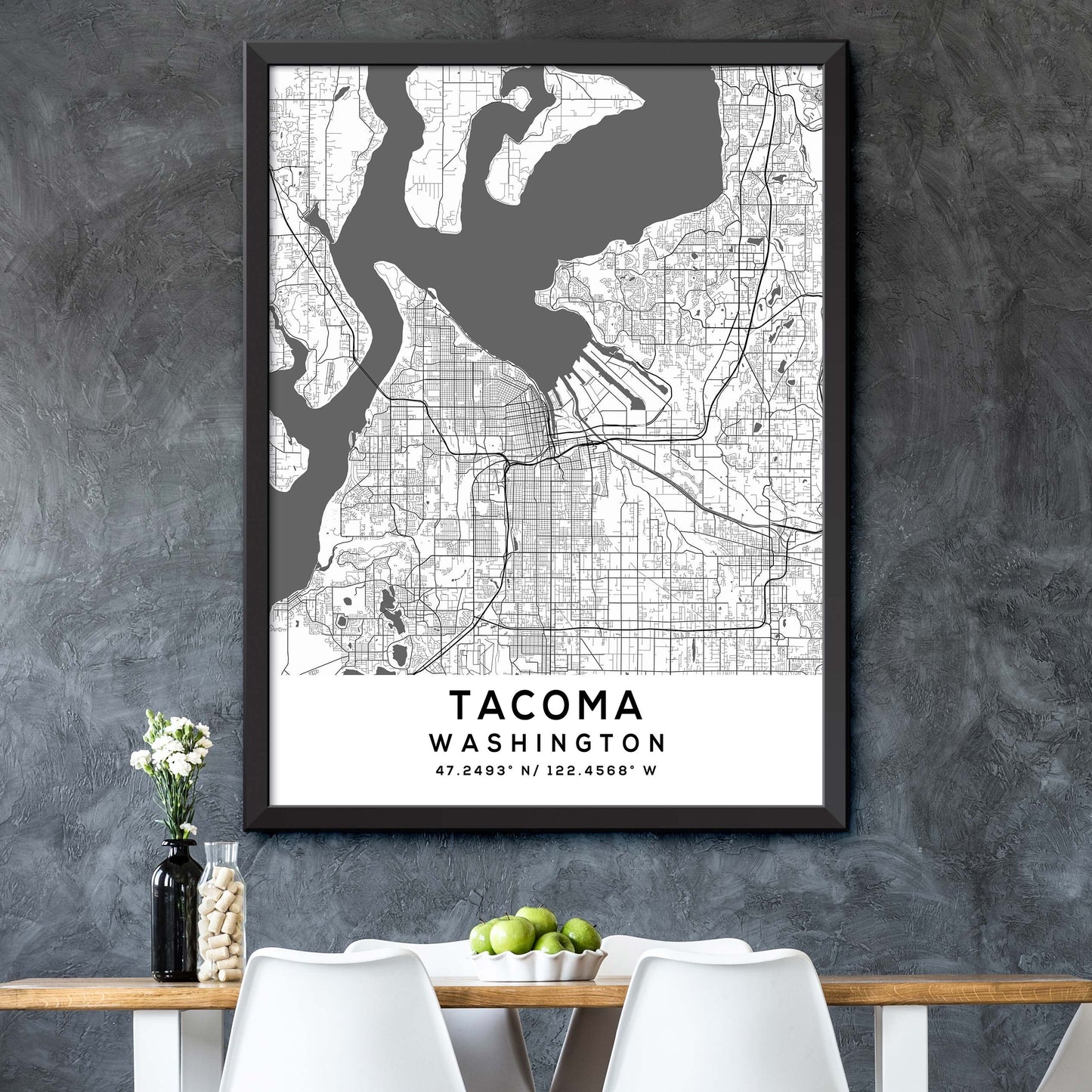 Tacoma,Washington Map Print