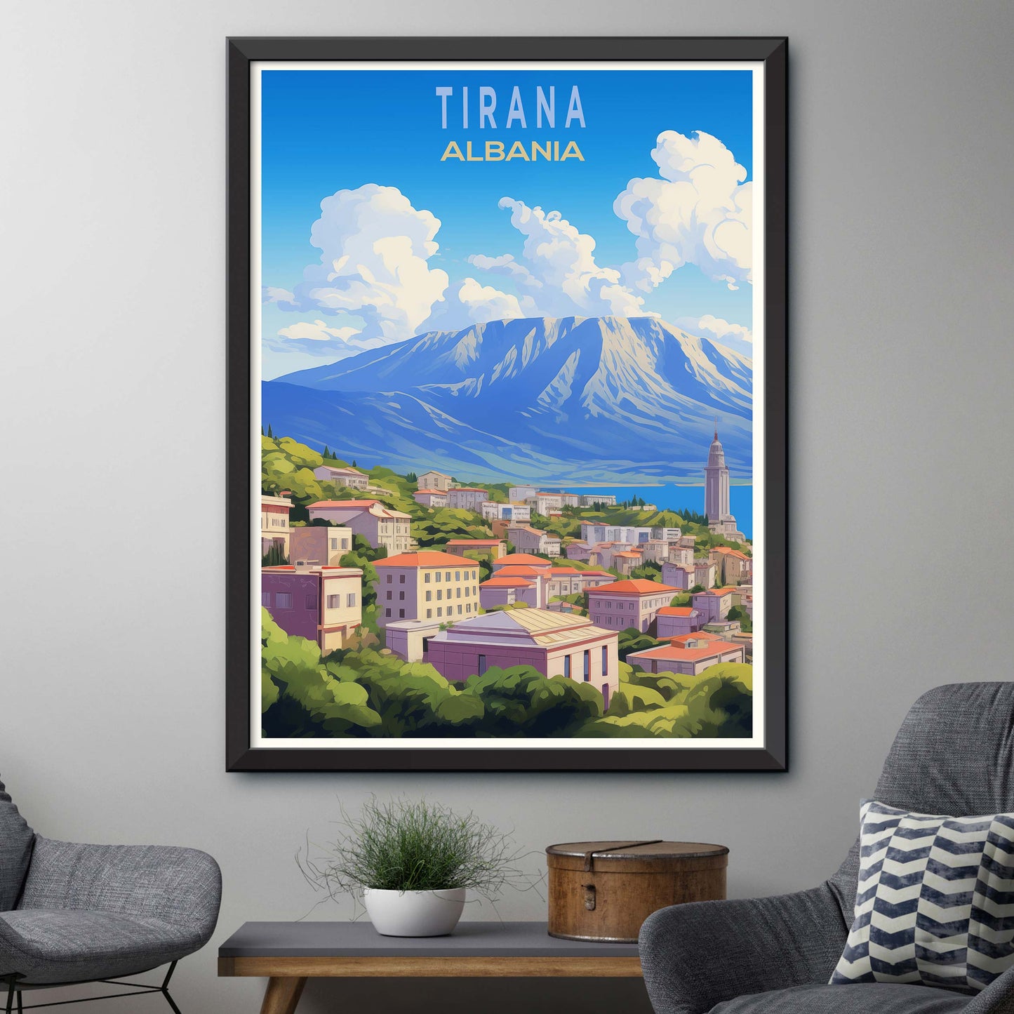 Tirana_Albania, City Travel Print