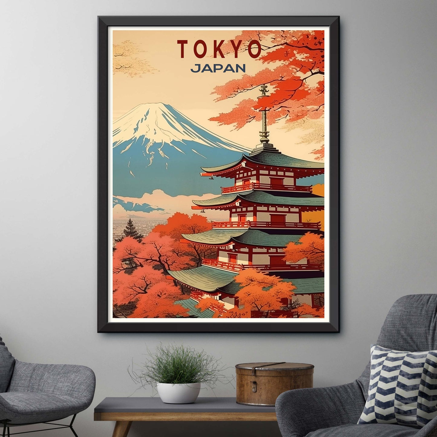 Tokyo_Japan, City Travel Print Wall Art Painting