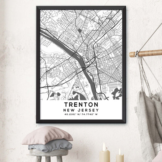 Trenton,New-Jersey Map Print