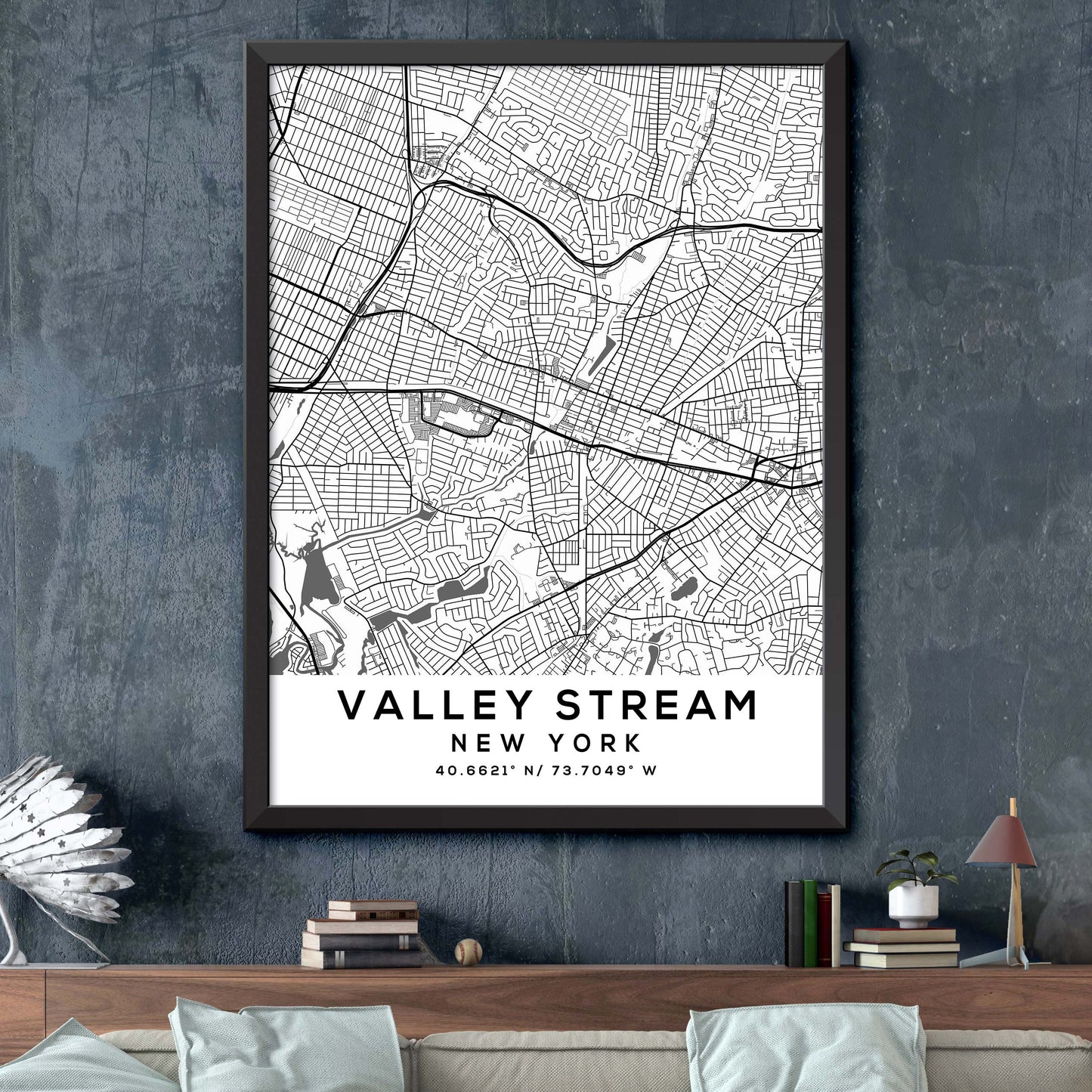 Valley-Stream,New-York Map Print