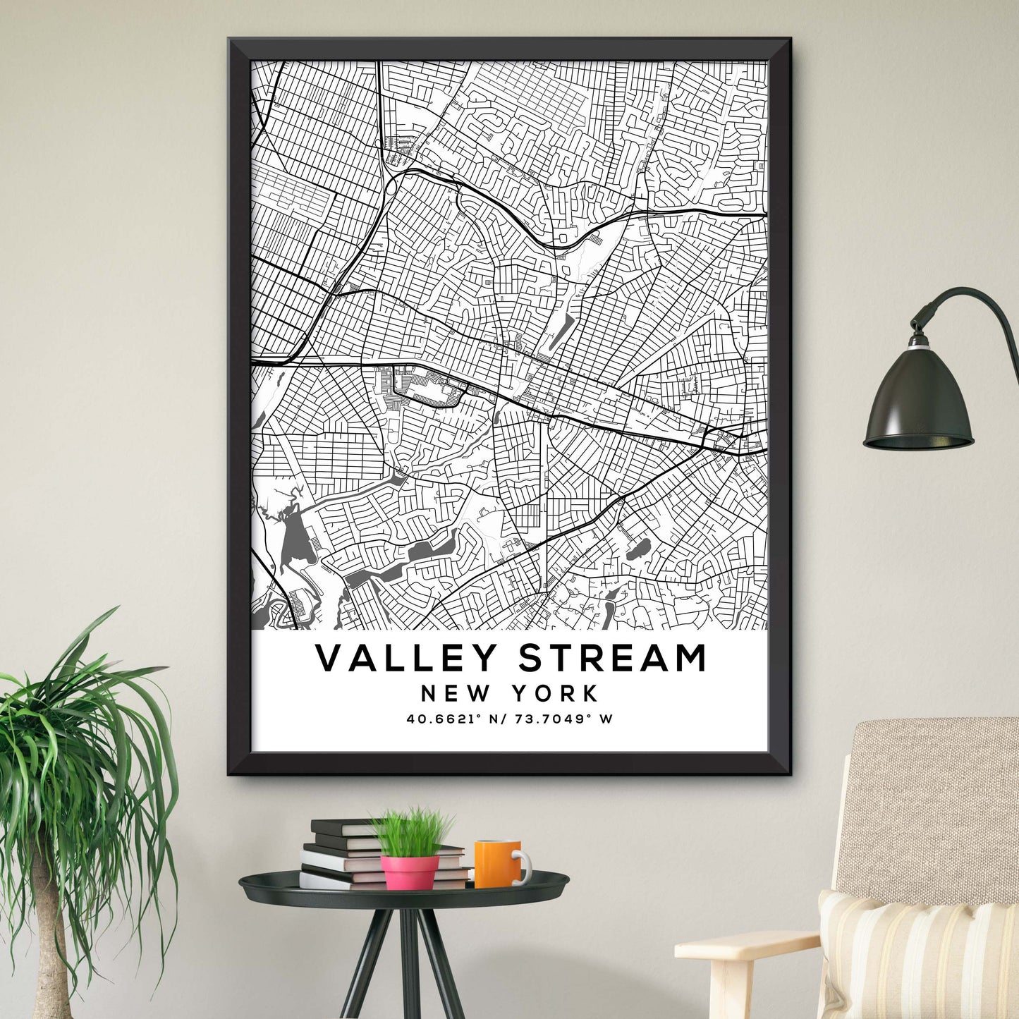 Valley-Stream,New-York Map Print