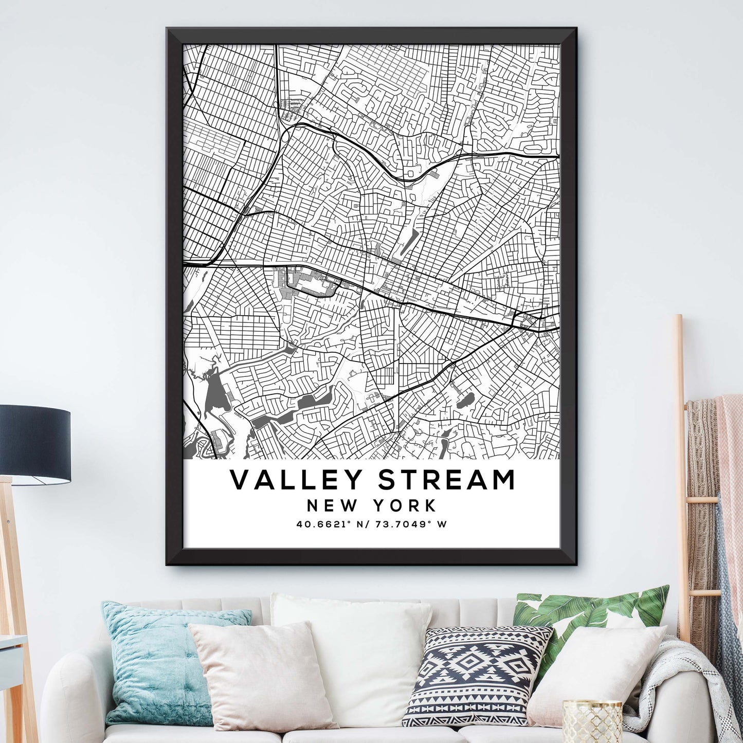 Valley-Stream,New-York Map Print