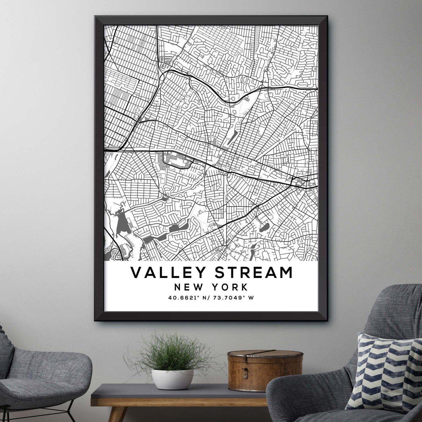 Valley-Stream,New-York Map Print