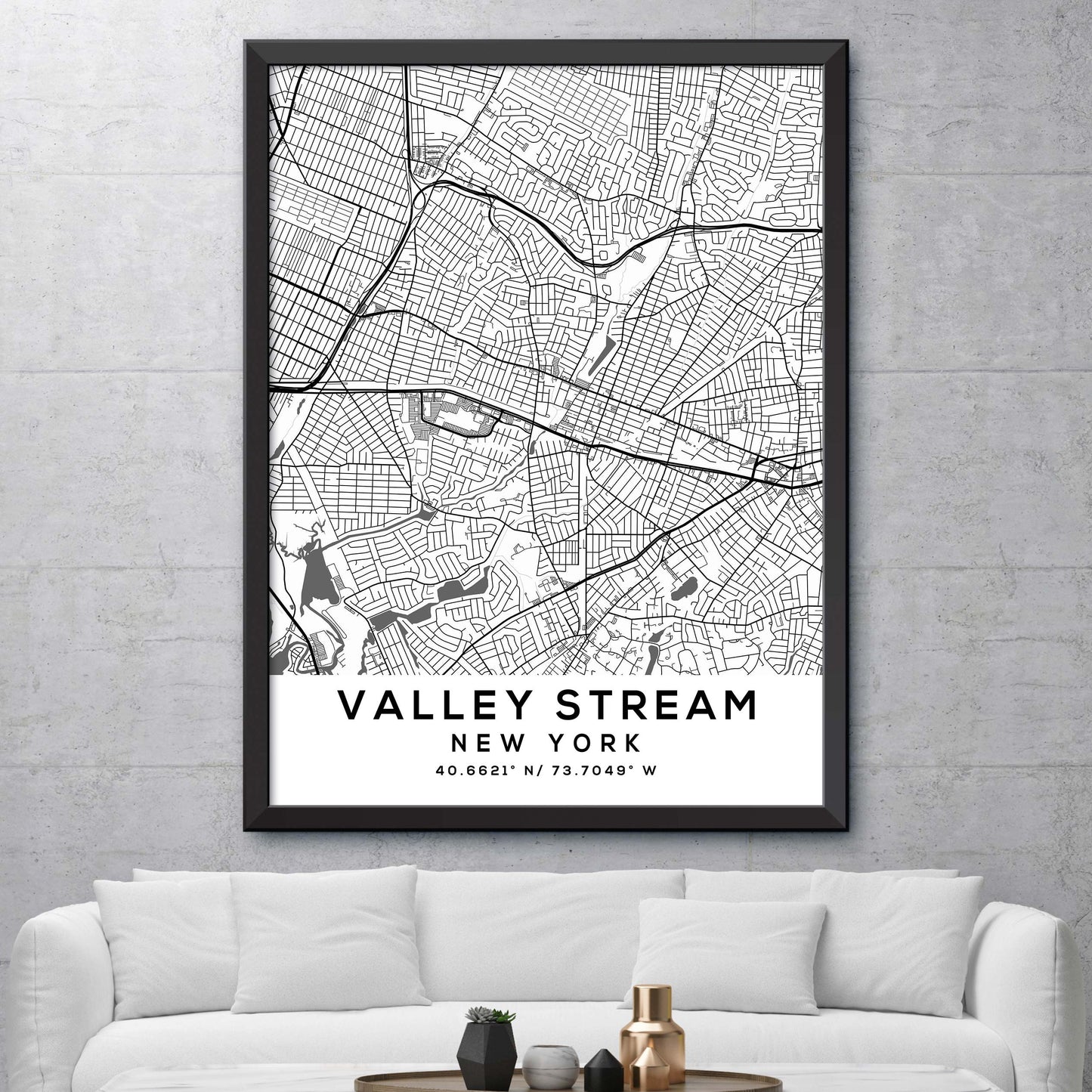 Valley-Stream,New-York Map Print